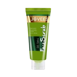 Jovees Herbal De-Tan Face Scrub – Black Plum & Curcuma with SPF (50g)